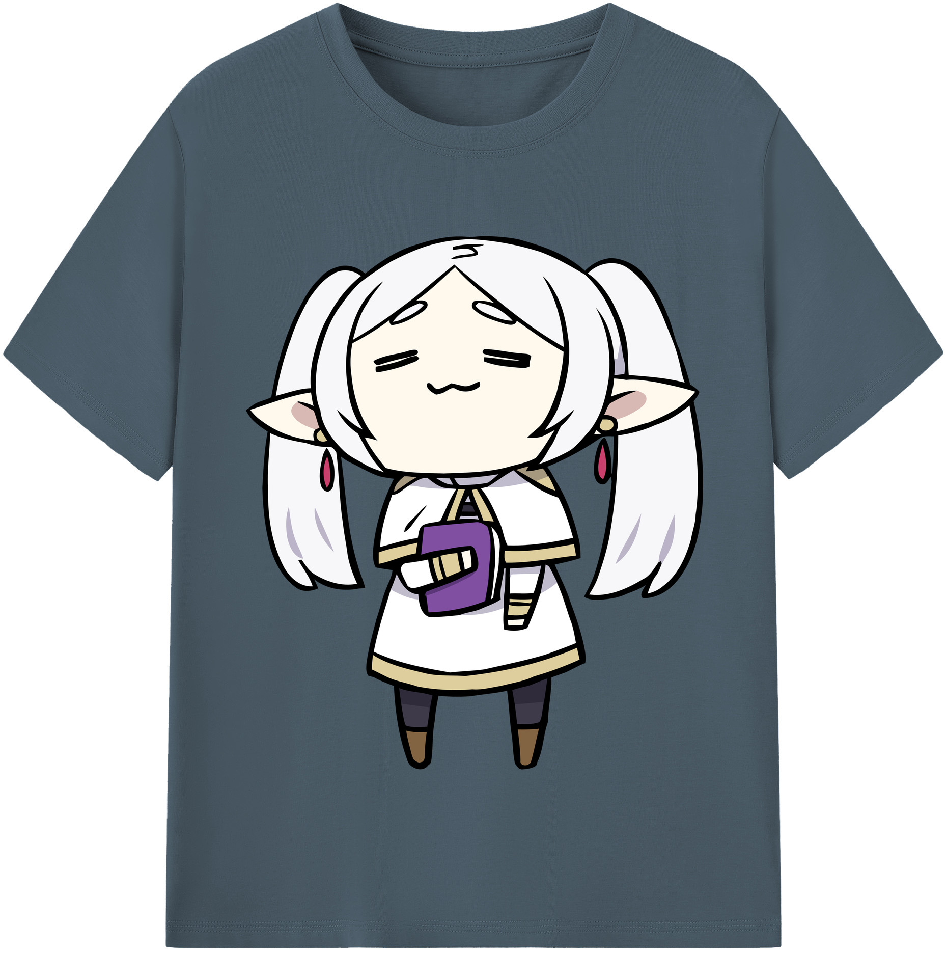 （画像用） 葬送のフリーレン Frieren 綿100％半袖Tシャツ（フロントプリント）
